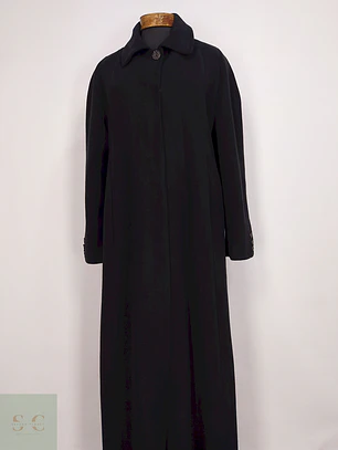 Abrigo Largo Negro Erkuri Talla 46 XXL