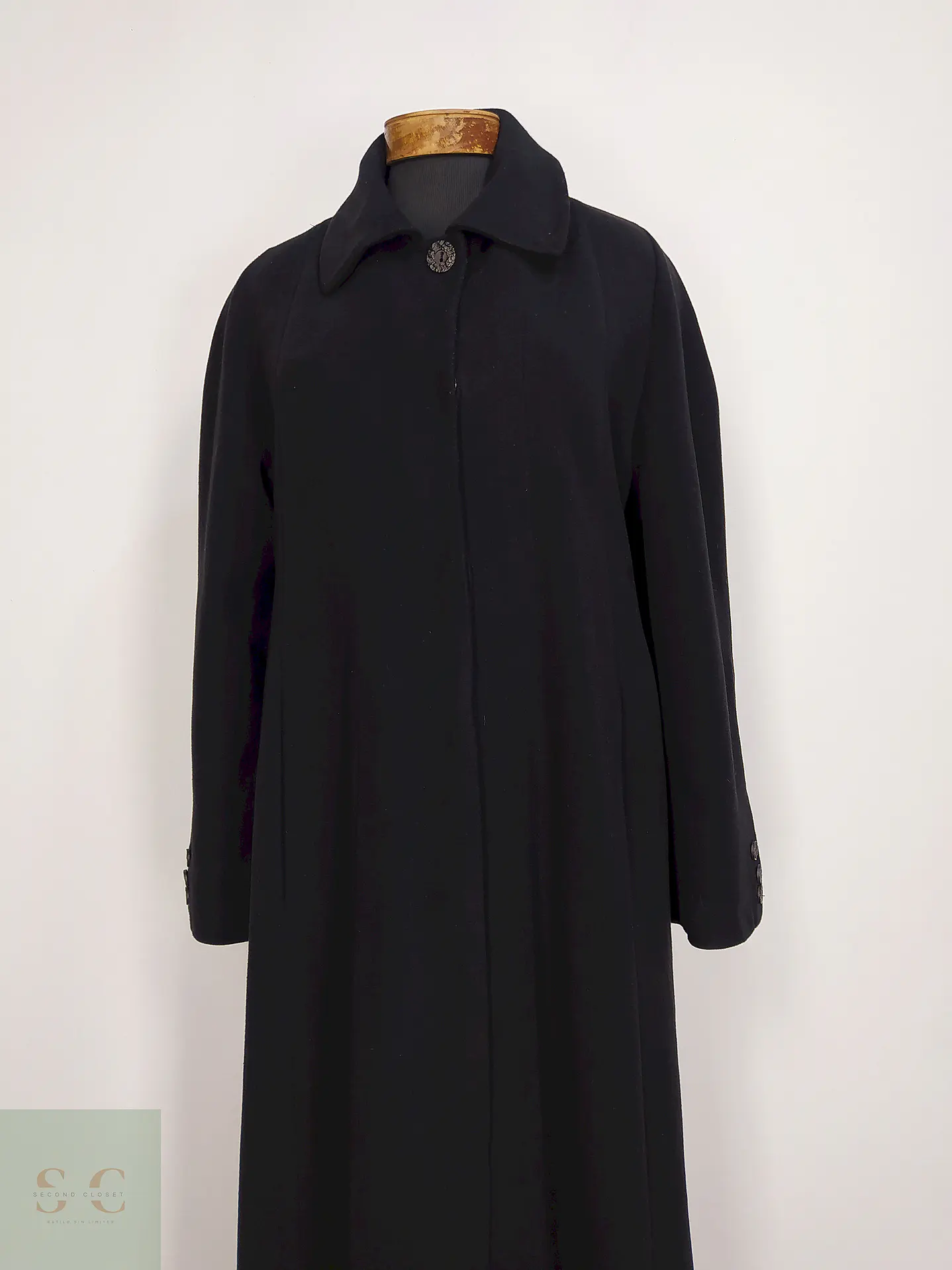 Abrigo Largo Negro Erkuri Talla 46 XXL 4
