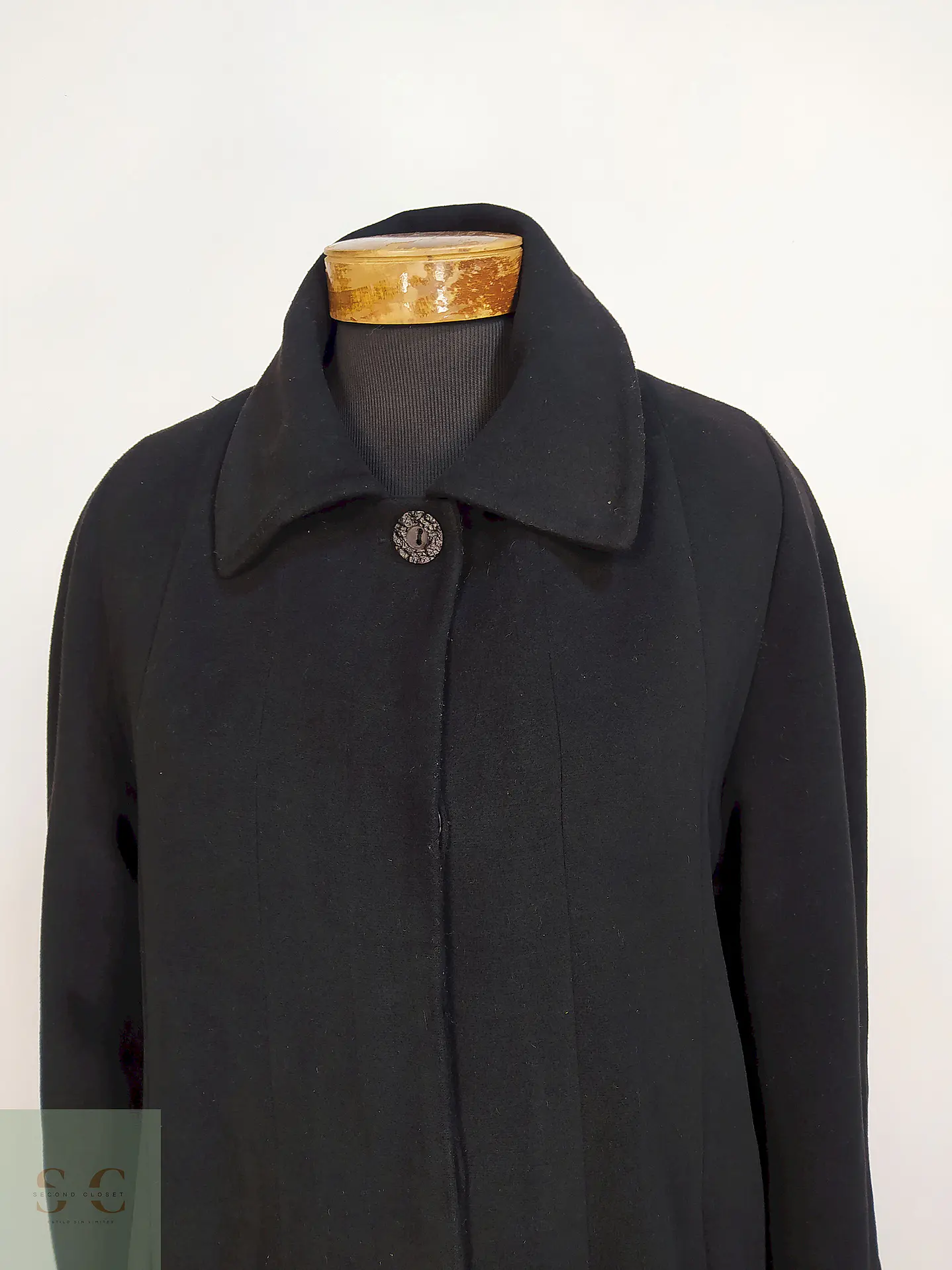 Abrigo Largo Negro Erkuri Talla 46 XXL 8