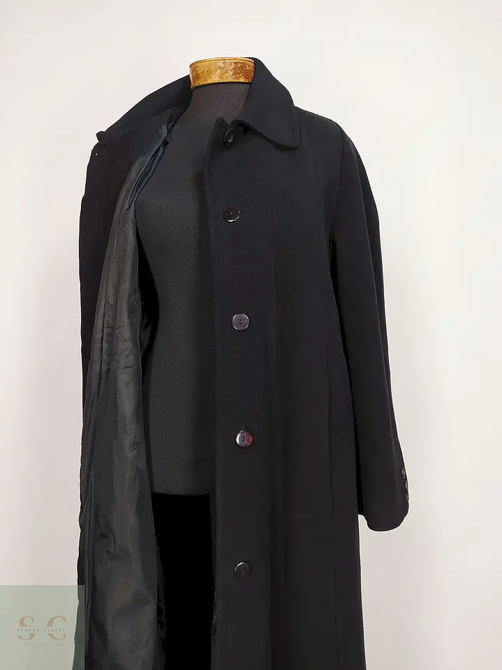 Abrigo Largo Negro Erkuri Talla 46 XXL 10