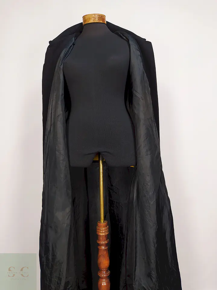 Abrigo Largo Negro Erkuri Talla 46 XXL 11