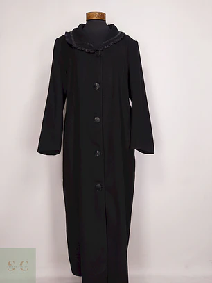 Abrigo Largo Negro Ekrem Talla 44 XL