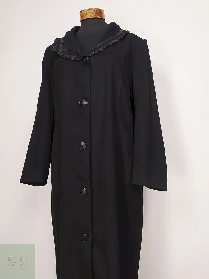 Abrigo Largo Negro Ekrem Talla 44 XL 3