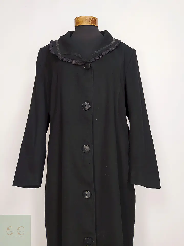 Abrigo Largo Negro Ekrem Talla 44 XL 4