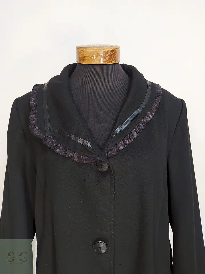 Abrigo Largo Negro Ekrem Talla 44 XL 6