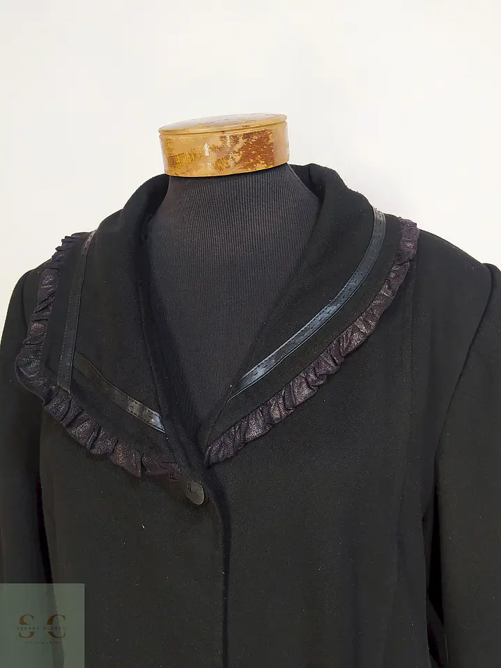 Abrigo Largo Negro Ekrem Talla 44 XL 7