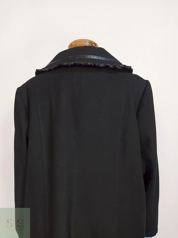 Abrigo Largo Negro Ekrem Talla 44 XL 10