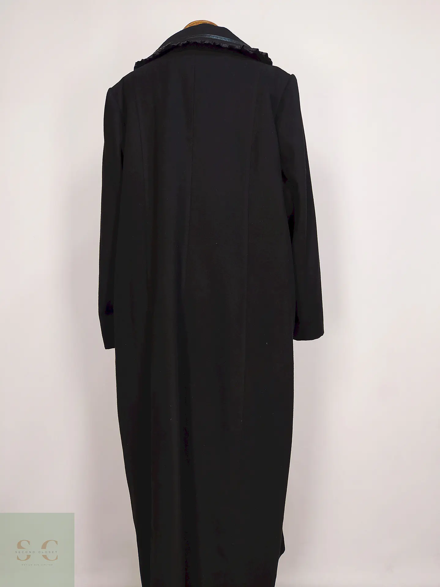 Abrigo Largo Negro Ekrem Talla 44 XL 12