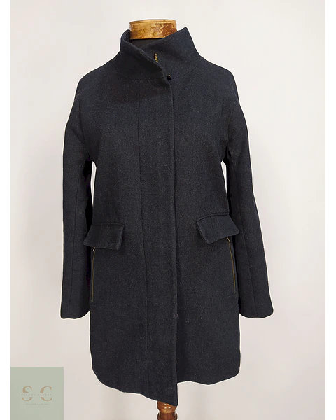 Abrigo Mango Plomo 60% Lana Talla M