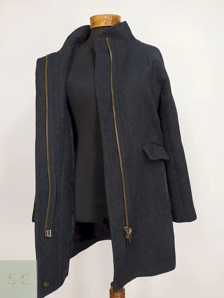 Abrigo Mango Plomo 60% Lana Talla 40 M 7