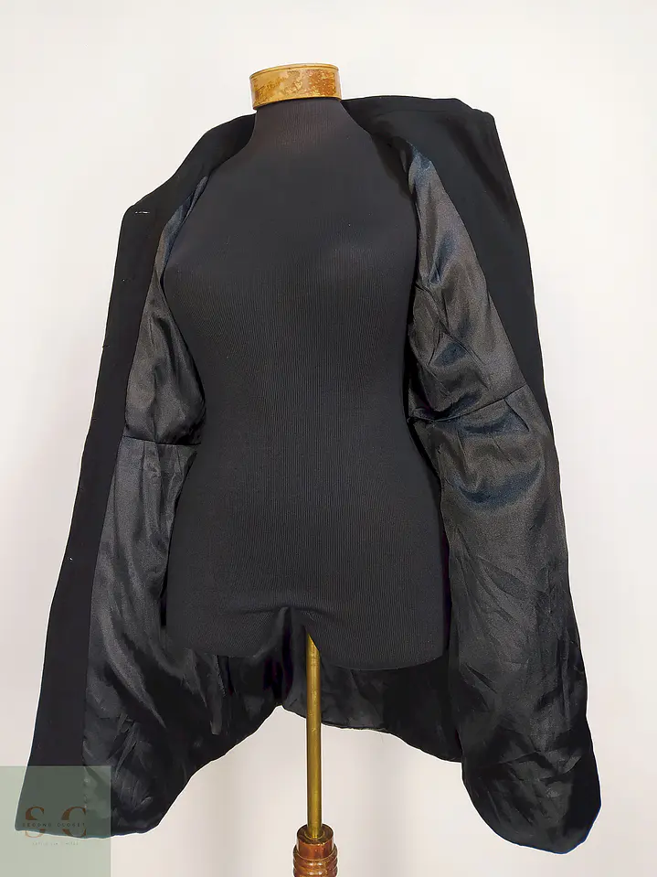 Abrigo Negro Defacto Poliéster Viscosa Talla 38 S/M 8