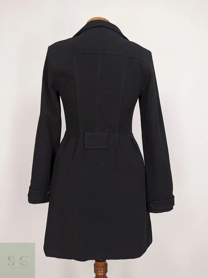 Abrigo Negro Defacto Poliéster Viscosa Talla 38 S/M 9
