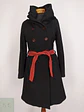 Abrigo London Negro con Gorro y Cinto Rojo Talla 40 M - Miniatura 1