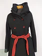 Abrigo London Negro con Gorro y Cinto Rojo Talla 40 M - Miniatura 2