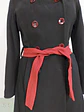 Abrigo London Negro con Gorro y Cinto Rojo Talla 40 M - Miniatura 4