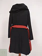 Abrigo London Negro con Gorro y Cinto Rojo Talla 40 M - Miniatura 8