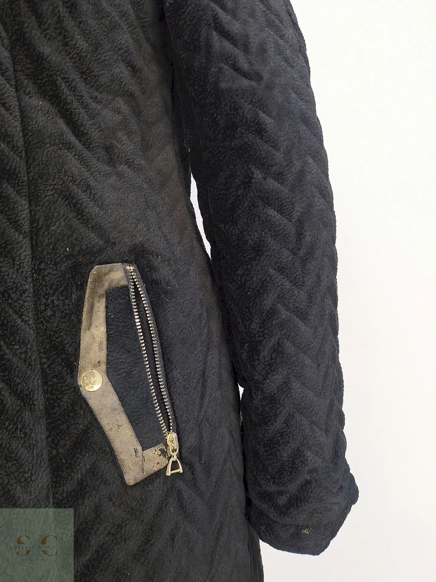 Abrigo Selam Negro con Gorro Algodón Lycra Poliéster Talla 38 S/M 6