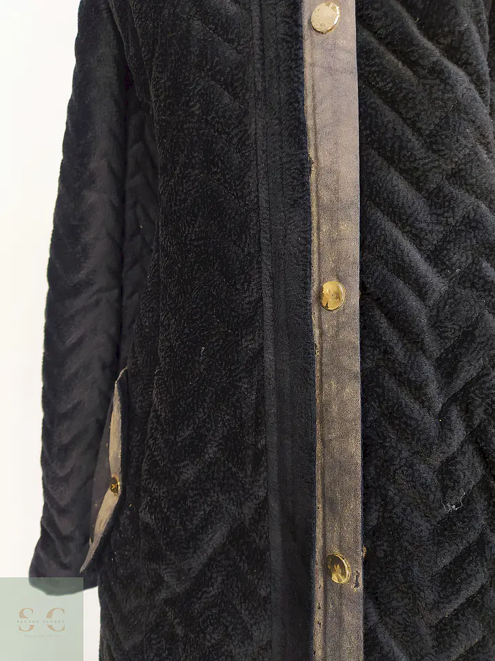 Abrigo Selam Negro con Gorro Algodón Lycra Poliéster Talla 38 S/M 8