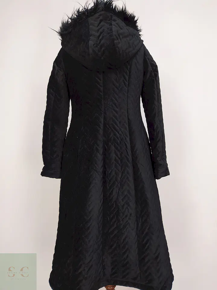 Abrigo Selam Negro con Gorro Algodón Lycra Poliéster Talla 38 S/M 11