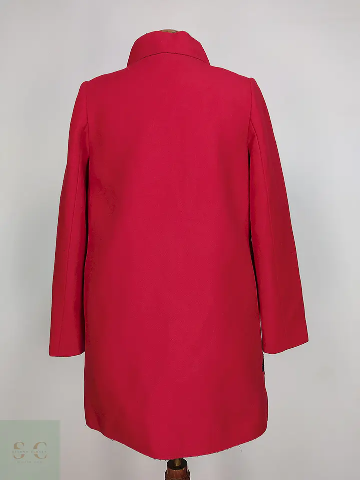 Abrigo Dekka Rojo Negro 80% Lana Talla 38 S/M 14