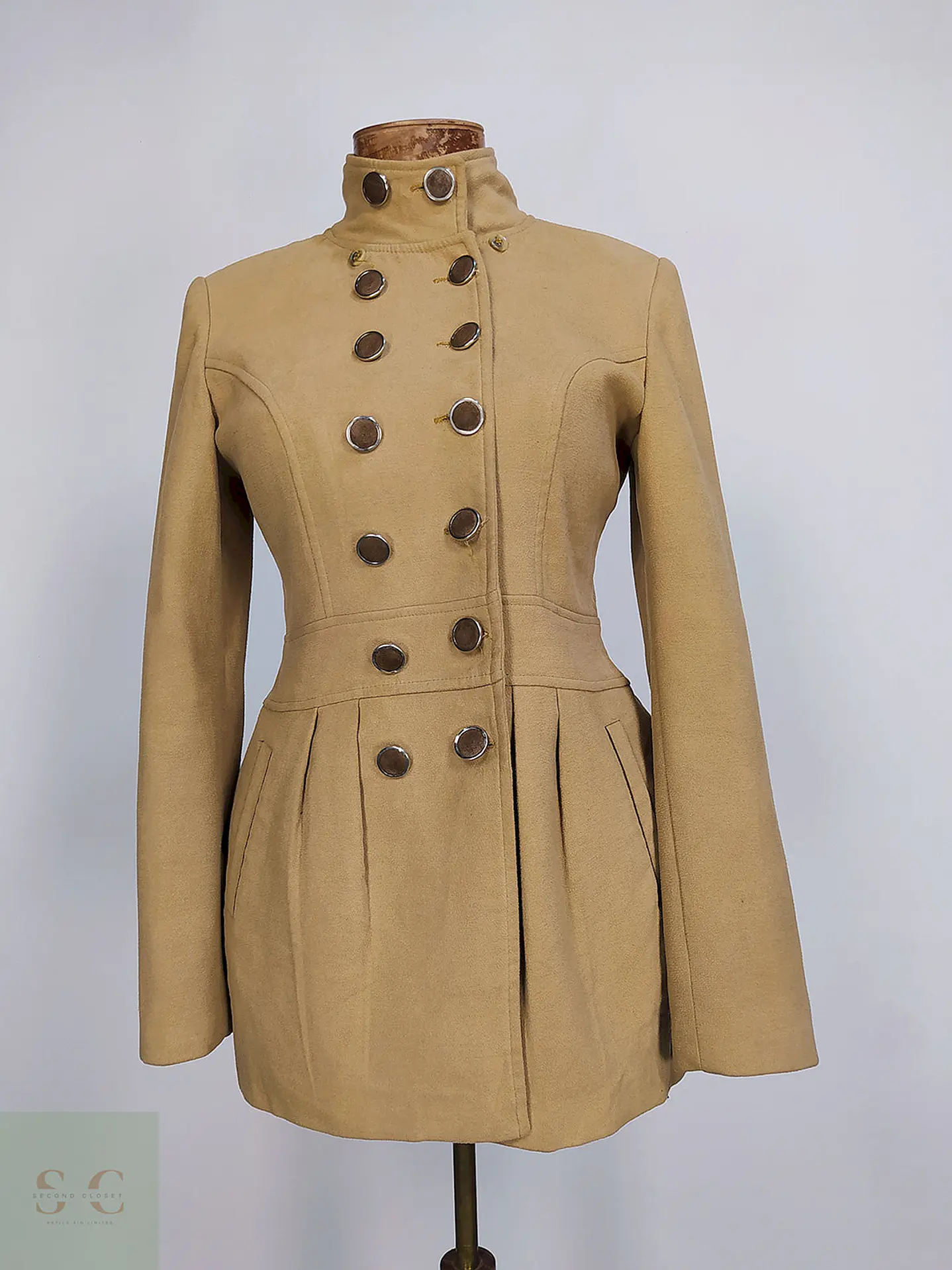Abrigo Cruzado Gazelle Camel Talla M 1