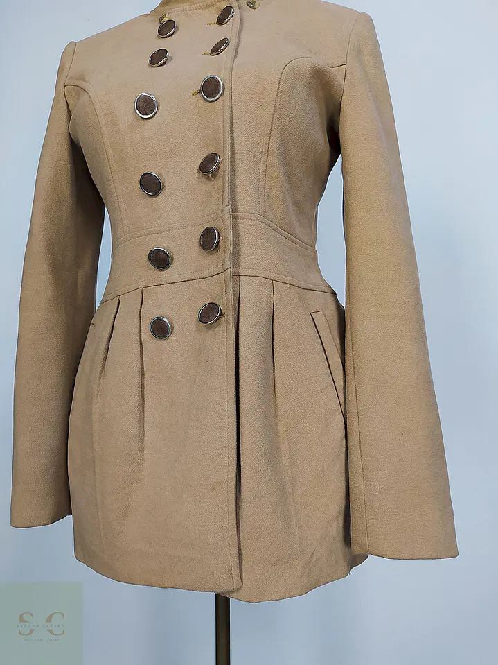 Abrigo Cruzado Gazelle Camel Talla M 6