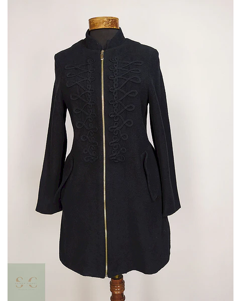 Abrigo Negro Algodón Talla SM