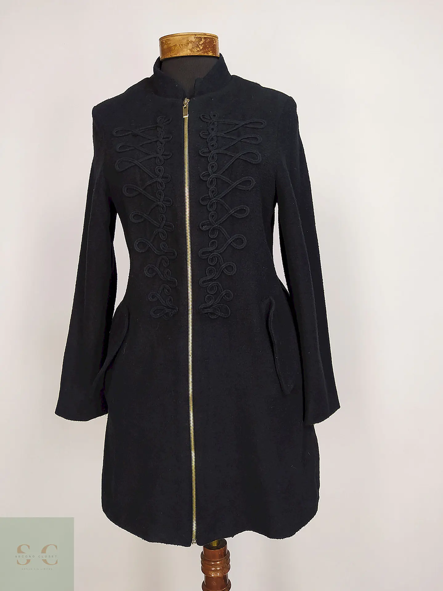 Abrigo Negro Algodón Talla SM 1