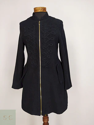 Abrigo Negro Algodón Talla SM