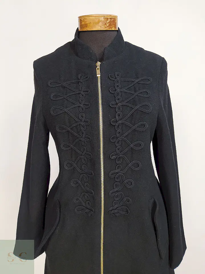 Abrigo Negro Algodón Talla SM 5