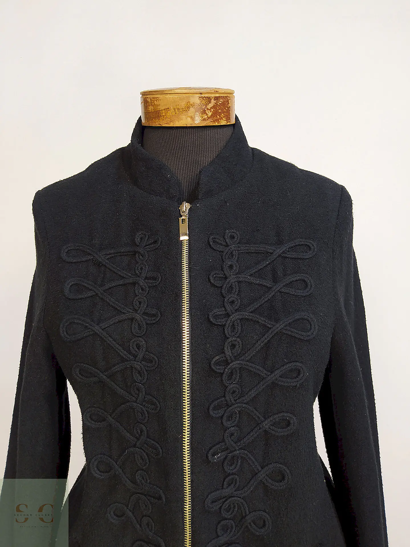 Abrigo Negro Algodón Talla SM 2