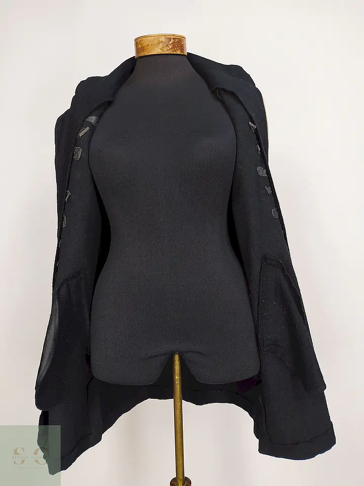 Abrigo Negro Algodón Talla SM 8