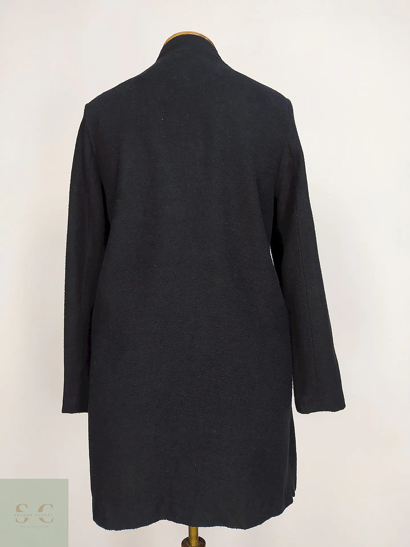Abrigo Negro Algodón Talla SM 9