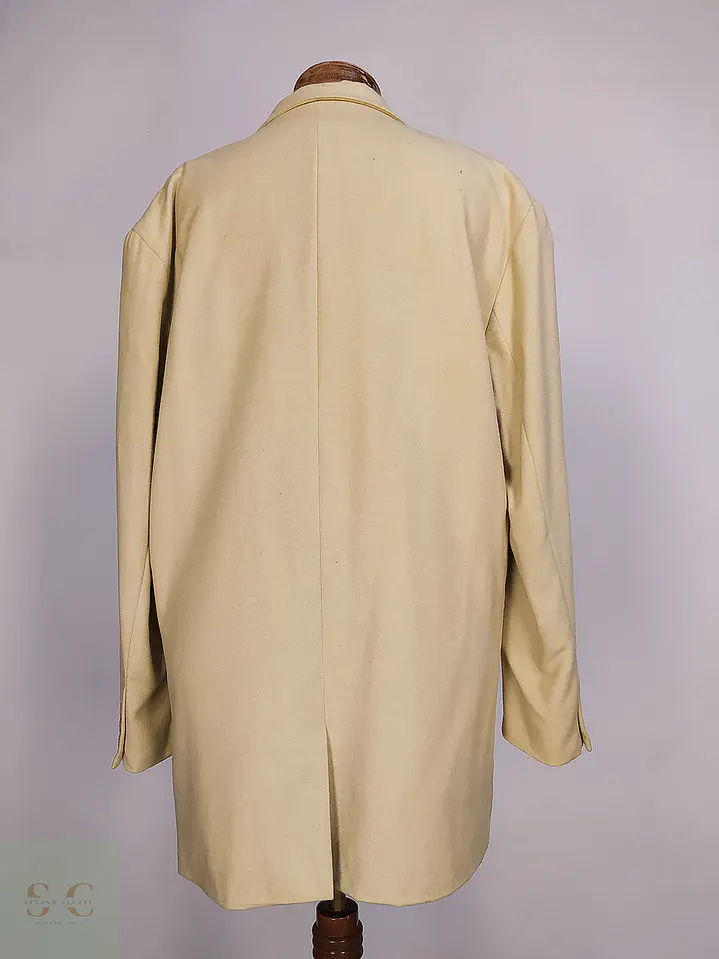 Blazer Miss Britt Beige Lana cordero y Angora Talla 2XL  8