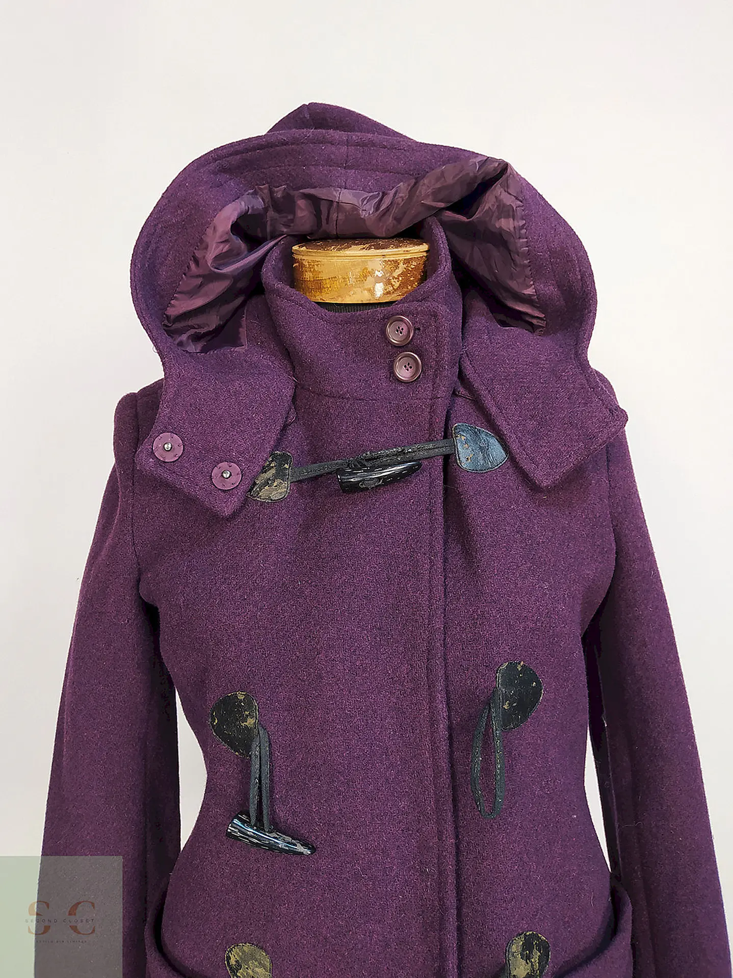 Abrigo Montgomery Parks Morado Lana Talla SM 4