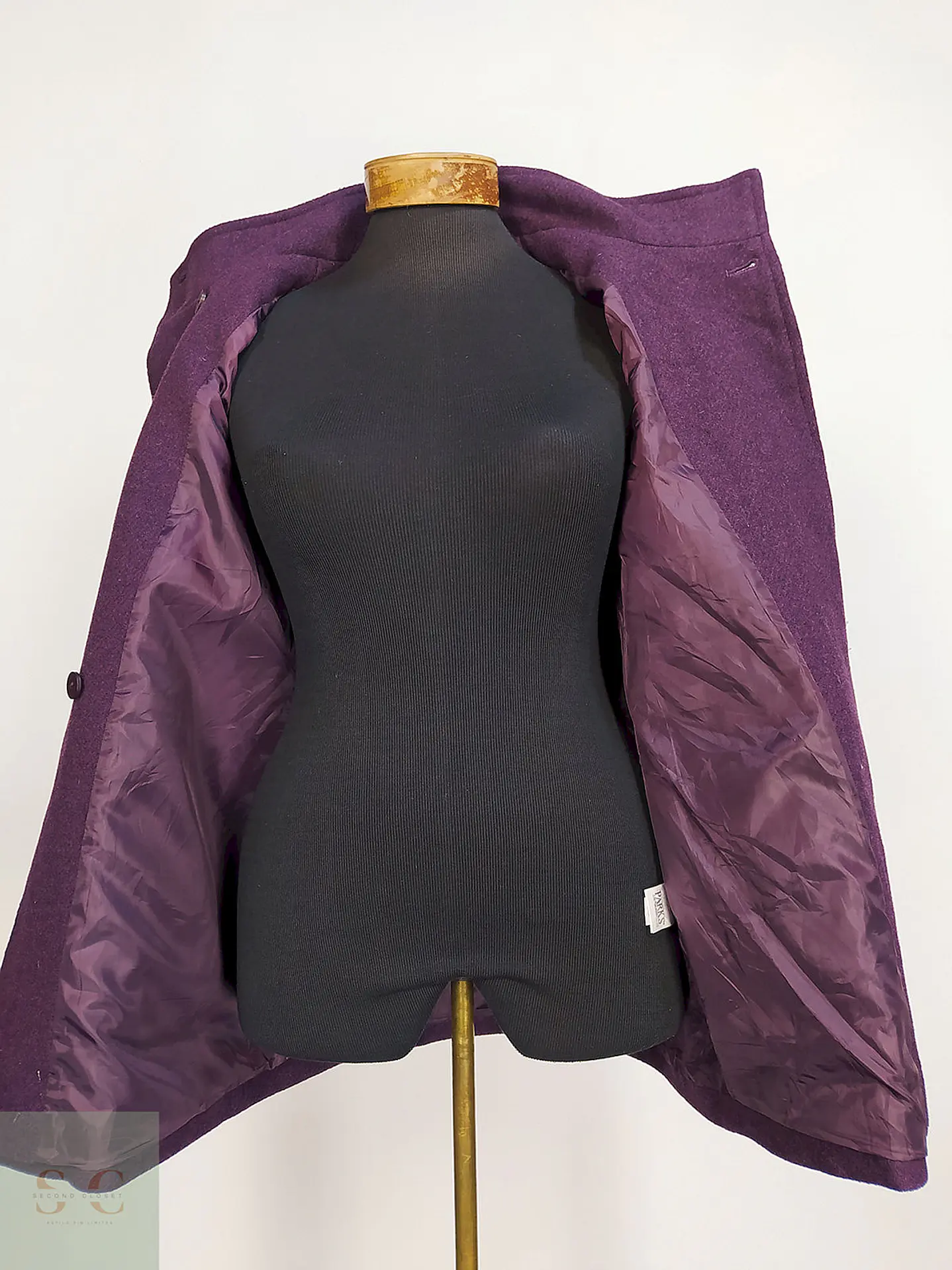 Abrigo Montgomery Parks Morado Lana Talla SM 8