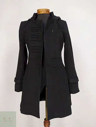Chaquetón Malvin Negro con Gorro Talla XS