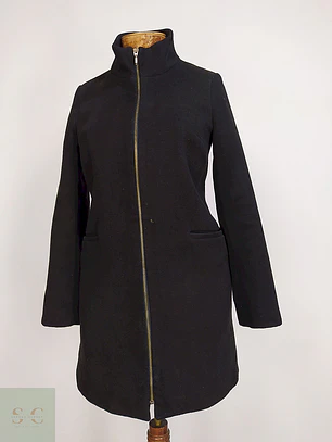 Chaqueta Abrigo Koton Negro Talla XS