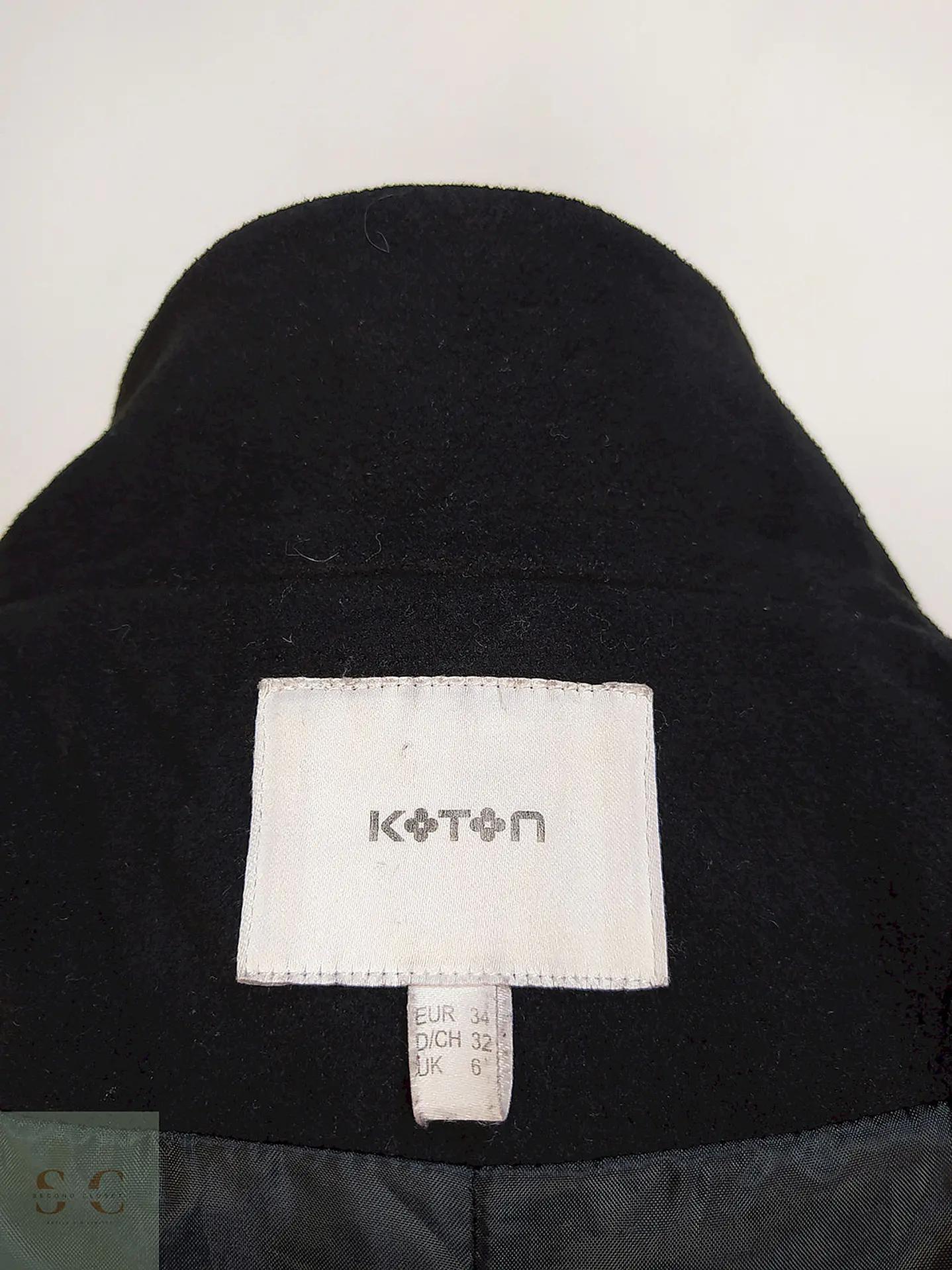 Chaqueta Abrigo Koton Negro Talla XS 6
