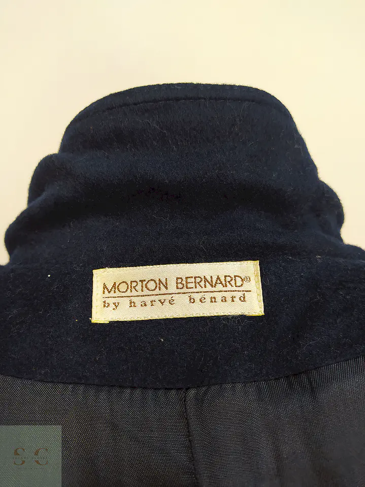 Abrigo Largo Azul Morton Bernard Lana Talla 44 17
