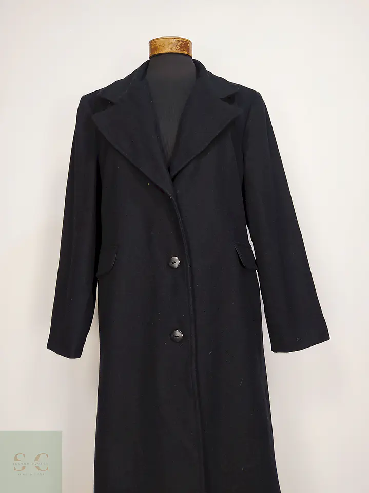Abrigo Largo Negro Talla 46 2