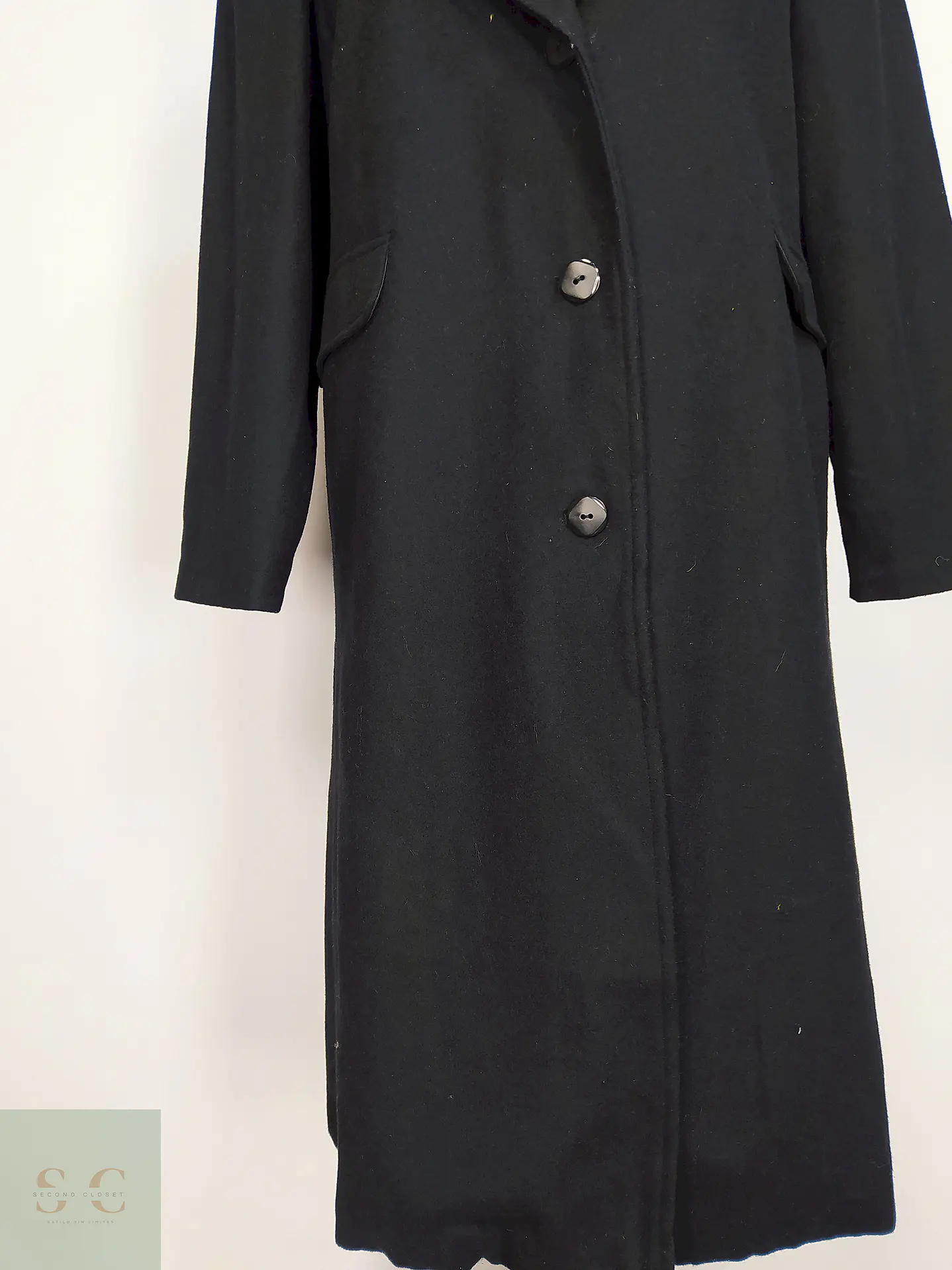 Abrigo Largo Negro Talla 46 3