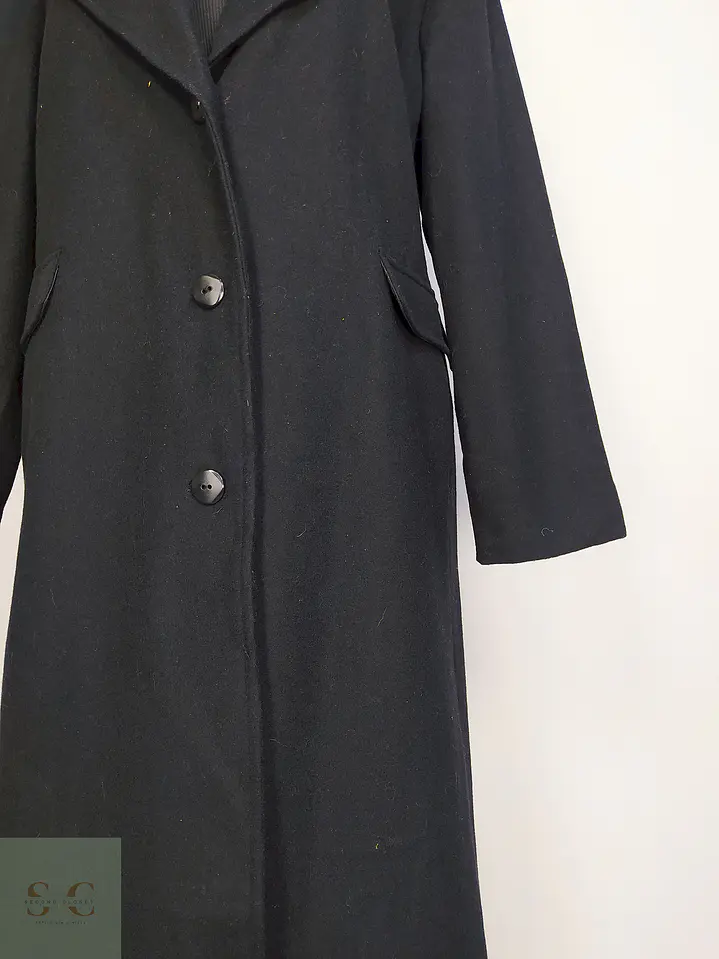 Abrigo Largo Negro Talla 46 5