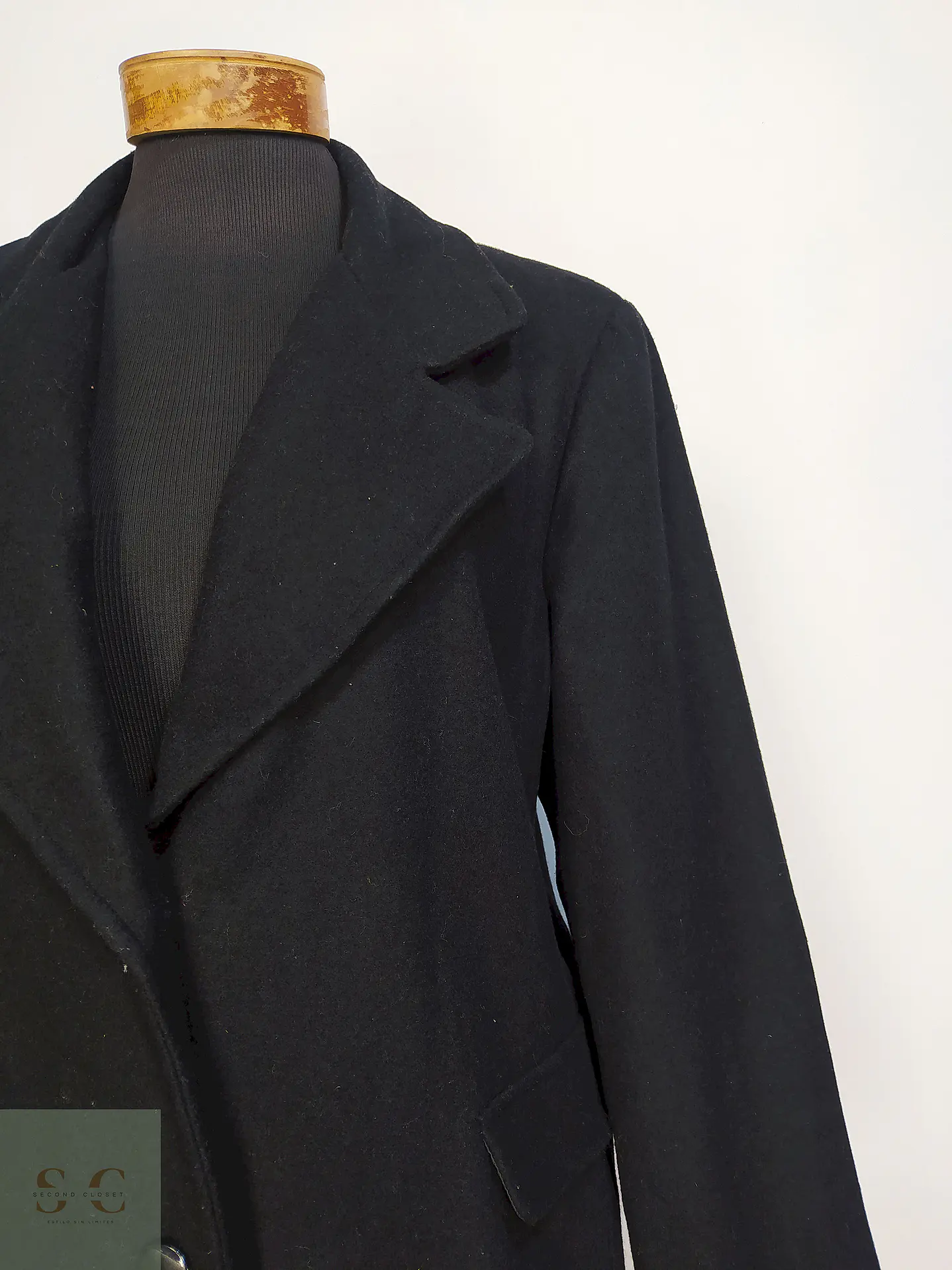 Abrigo Largo Negro Talla 46 8
