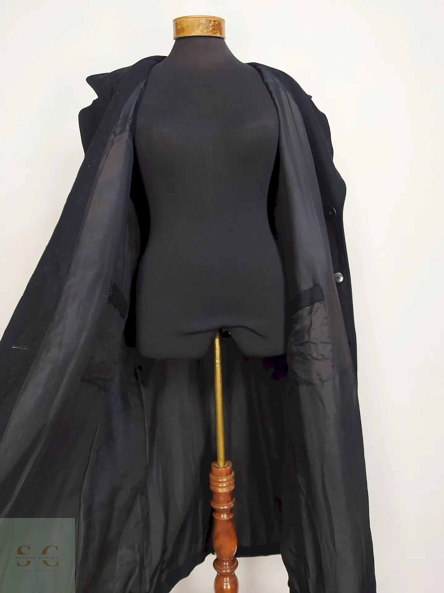 Abrigo Largo Negro Talla 46 12