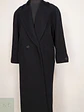 Abrigo Largo Negro Jones New York 100% Lana Virgen Talla 50 - Miniatura 4