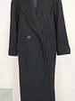Abrigo Largo Negro Jones New York 100% Lana Virgen Talla 50 - Miniatura 5