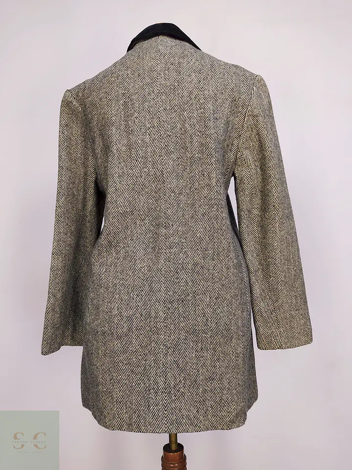Abrigo Cruzado Dumas Gris 80% Lana Virgen Talla 44 13