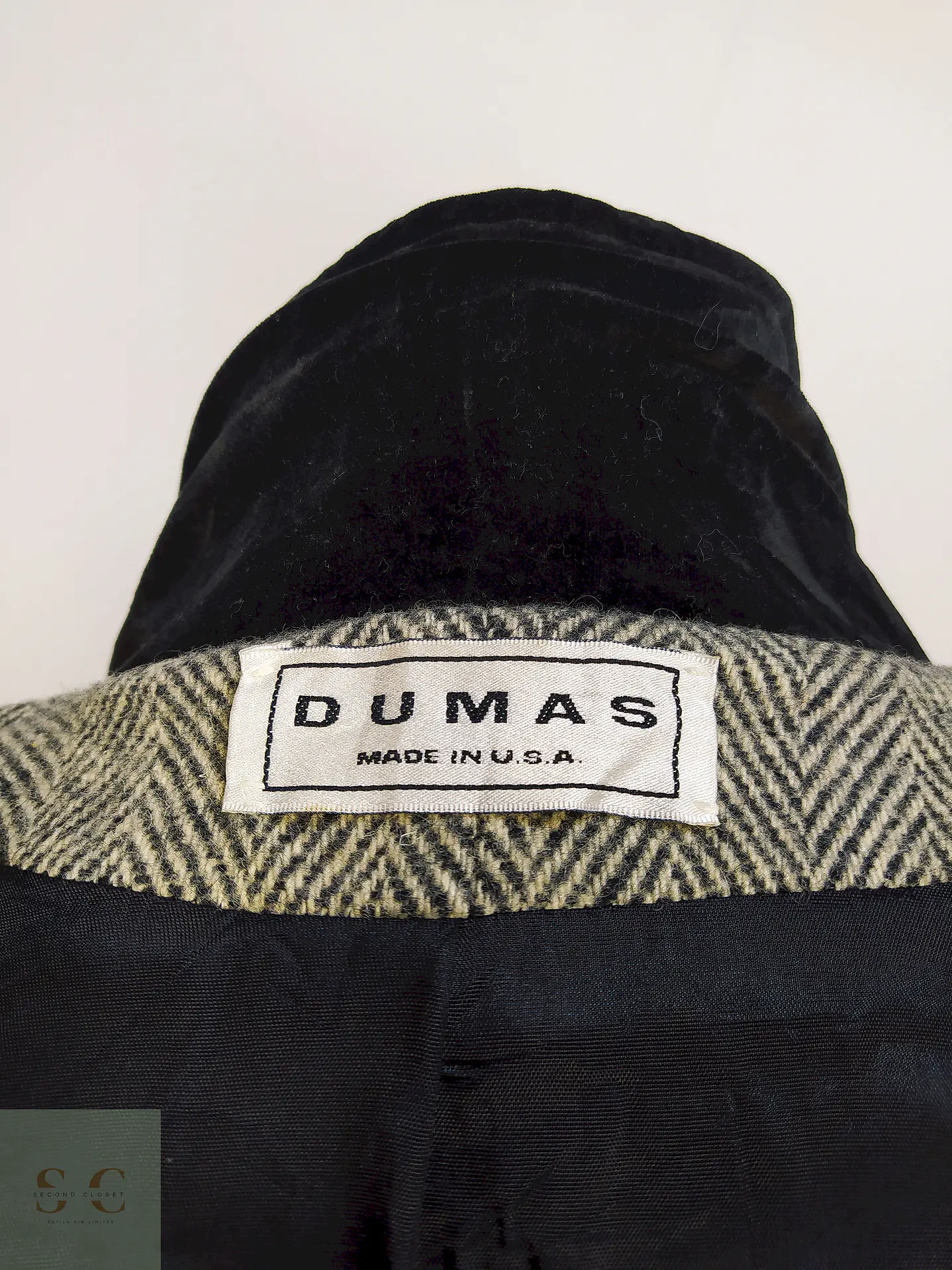 Abrigo Cruzado Dumas Gris 80% Lana Virgen Talla 44 15