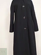 Abrigo Largo Negro con Gorro 100% Lana Talla 40 - Miniatura 4